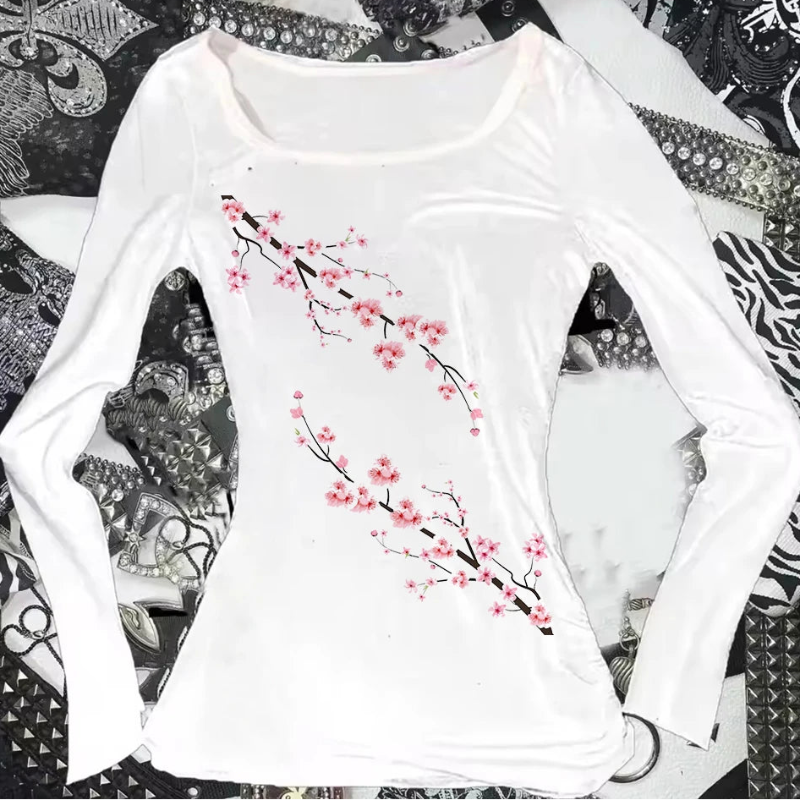 Kawaii Long Sleeved Cherry Blossom Shirt