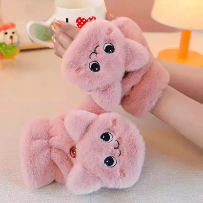 Kawaii Cat Plush Mittens