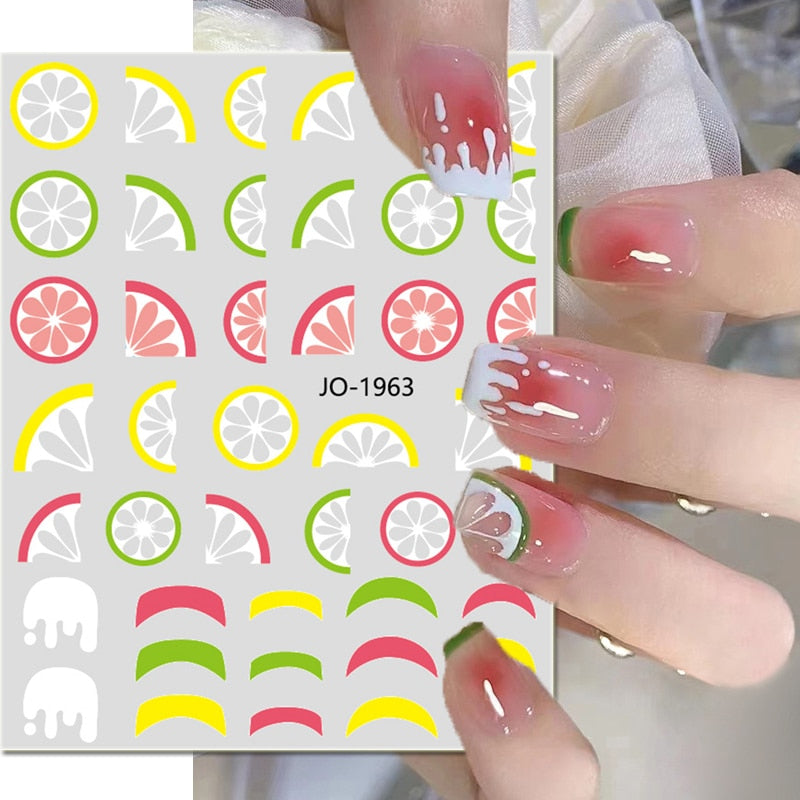 Kawaii Nail Art Fruit Decals