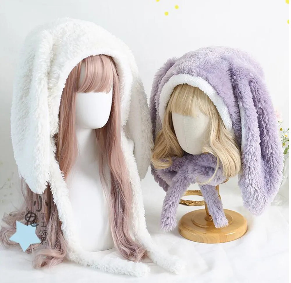 Floppy Bunny Ears Winter Hat - Cozy and Adorably Cute! – Kore Kawaii