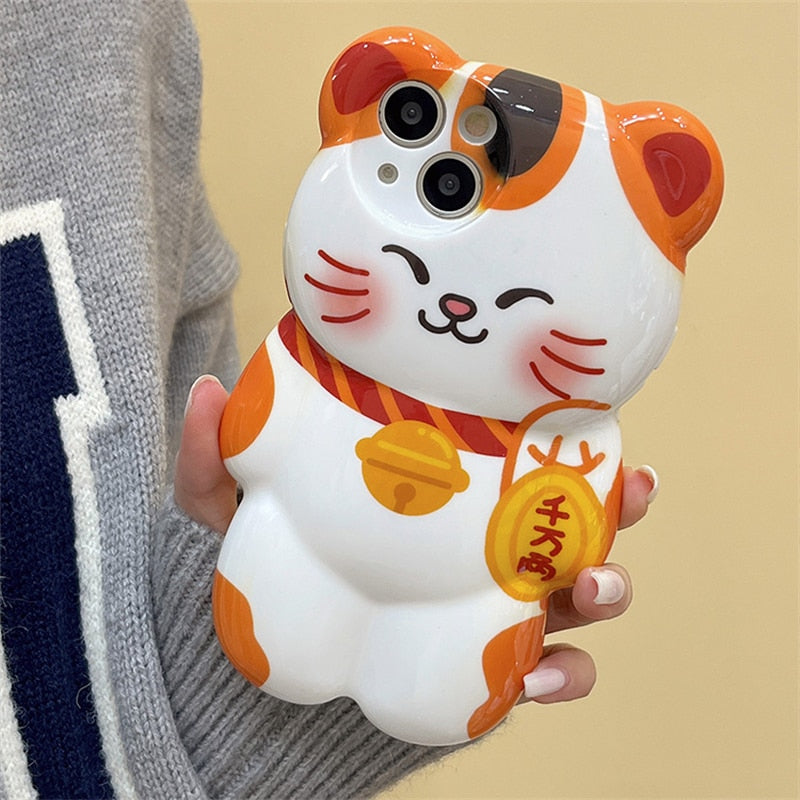 Kawaii Lucky Cat iPhone Cover