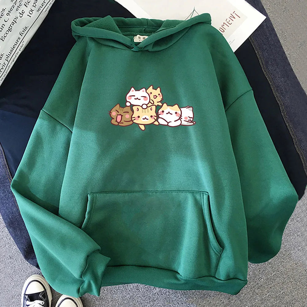 Kawaii Kitty Cuddles Hoodie