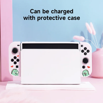 Kawaii Green Dinosaur Nintendo Switch Cover