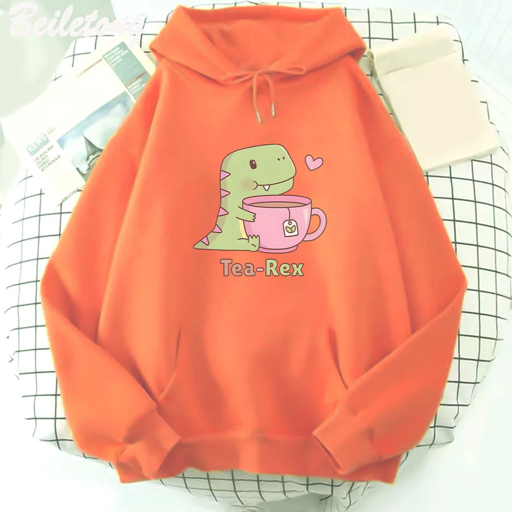 "Tea-Rex" Dinosaur & Tea Lover Hoodie