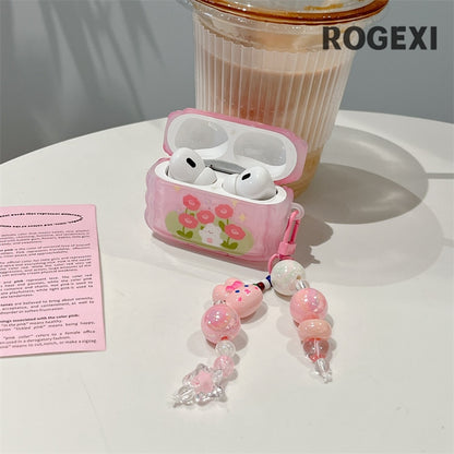 Kawaii Flower Bunny AirPods Case