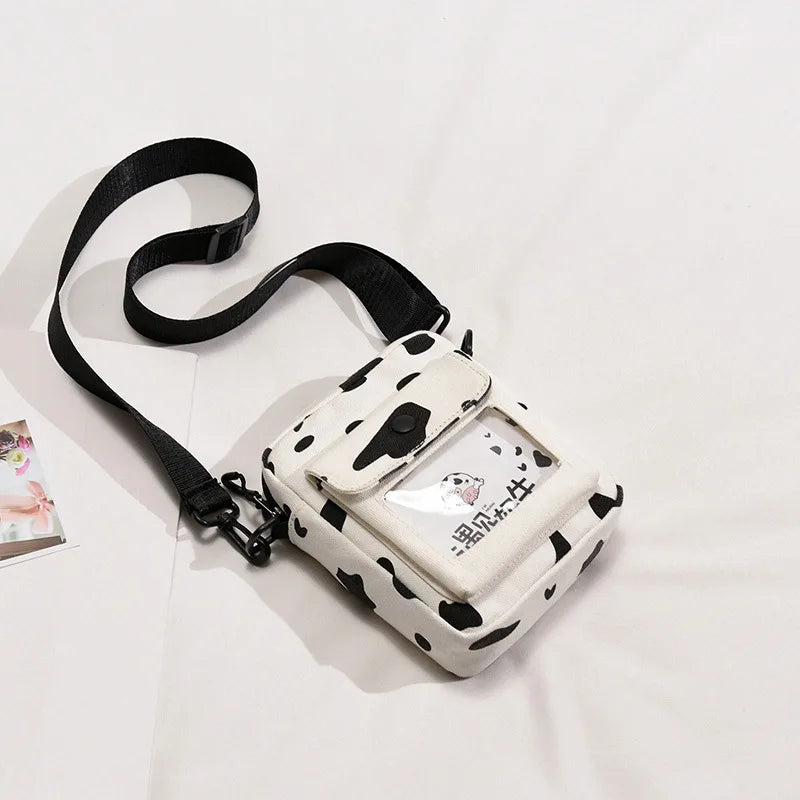 Kawaii Cow Pattern Print Mini Shoulder Bag