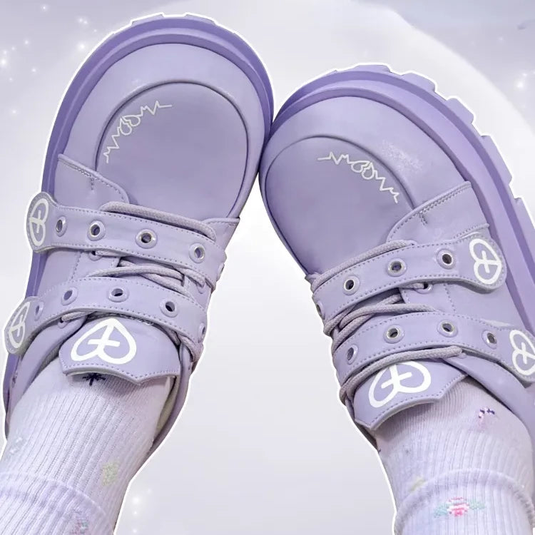 Cross Heart Mary Jane Platform Shoes – Kore Kawaii