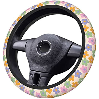 Kawaii Floral Steering Wheel Cover