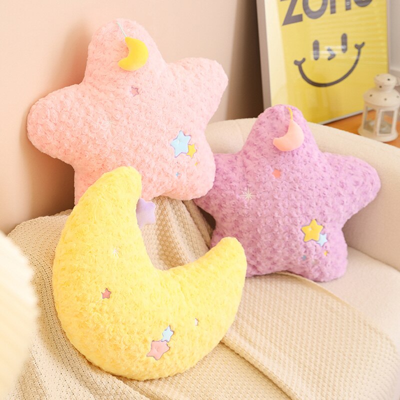 Kawaii Moon & Star Plushie Pillows