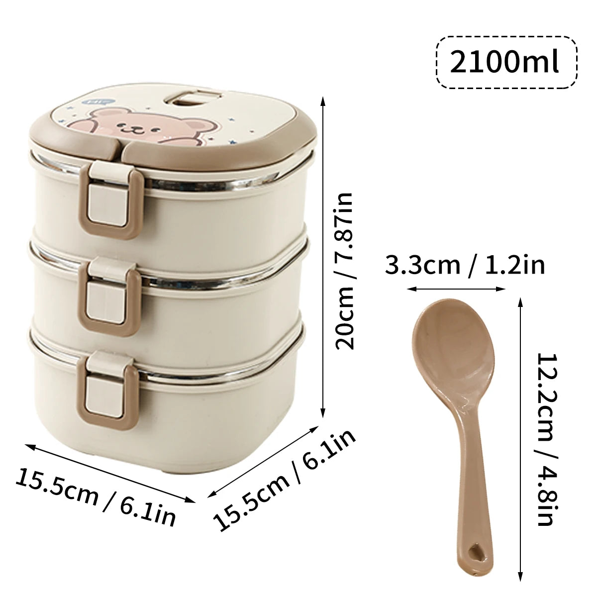 Stackable Stainless Steel Bento Boxes