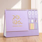 Purple 2026 Desktop Calendar With Sticky Notes