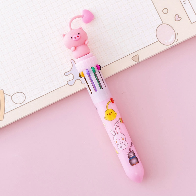 Kawaii 10 Colors Pig Ballpoint Pen