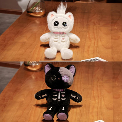 Skeleton Kitty Skeleton Cat Plushies | Spooky Charm for Your Cuddle Collection – Kore ...