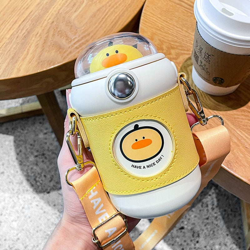 Cute Duck Thermos Water Bottle