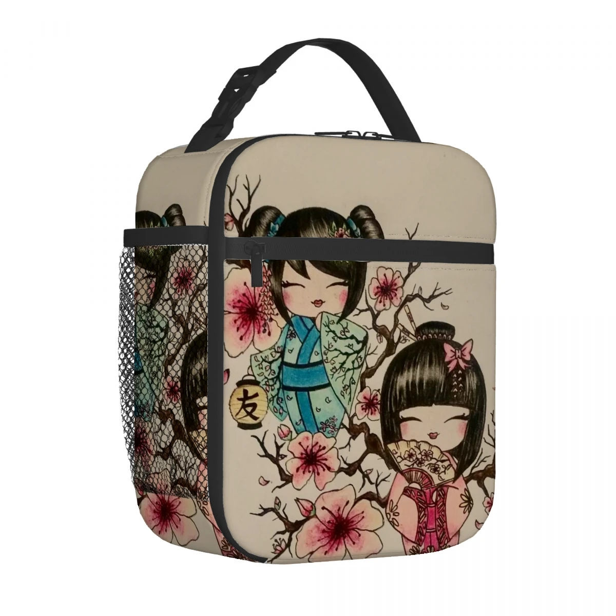 Kokeshi Doll Insulated Lunch Bags