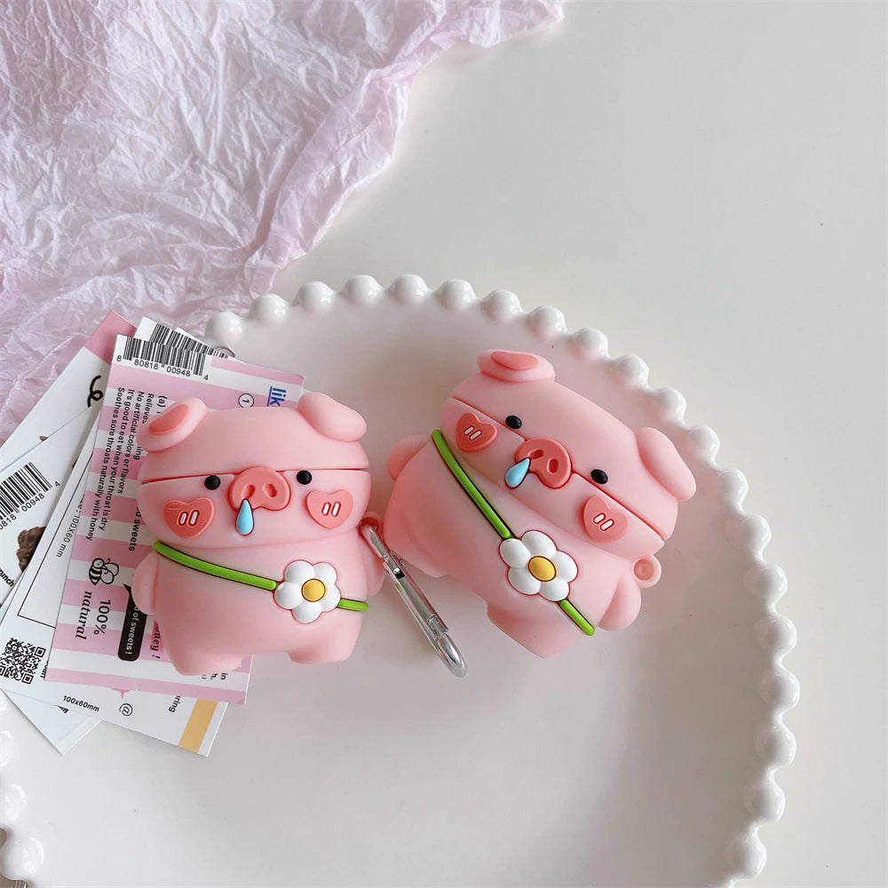 Kawaii Daisy Pig AirPods Case