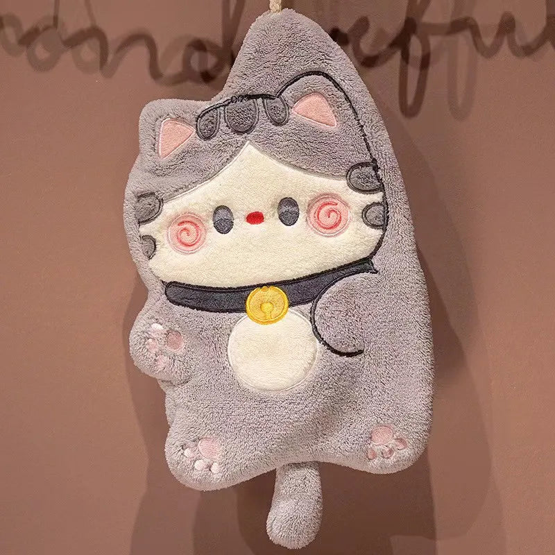 Cute Cat Hand Towels