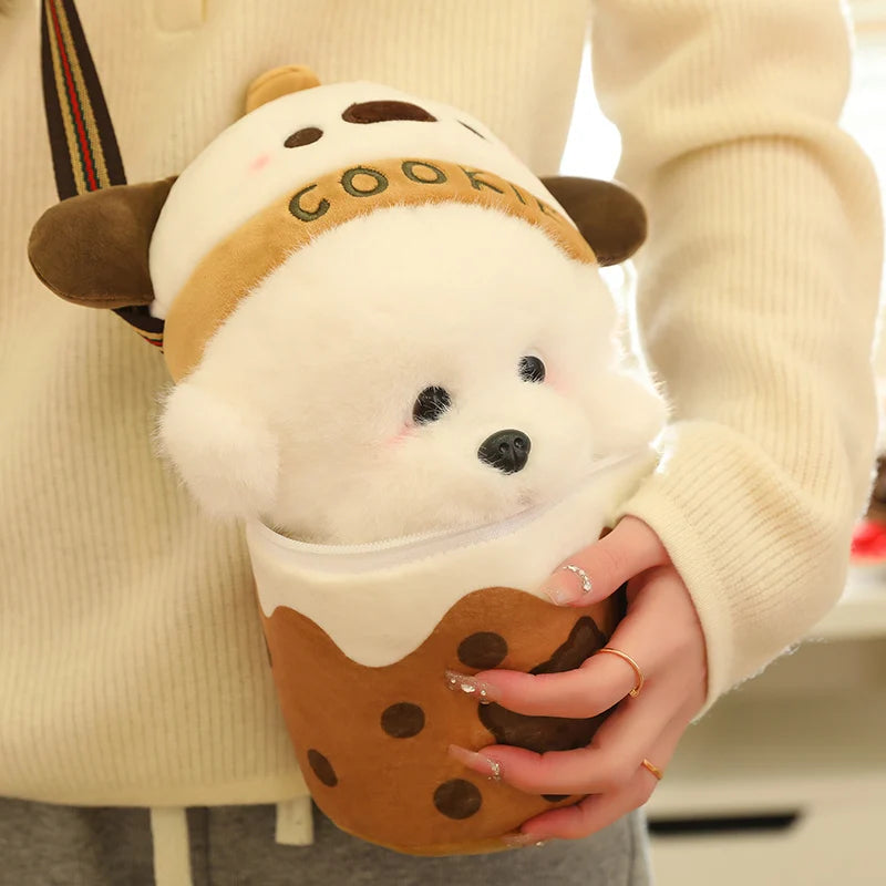 Surprise Puppy Drink Plushie Bag