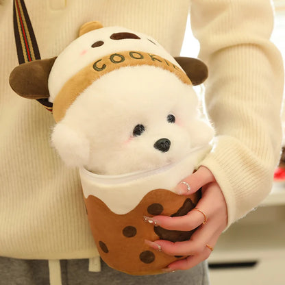 Surprise Puppy Drink Plushie Bag