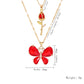 Kawaii Enchanting Butterfly Rose Necklace showing the dimension in the red color