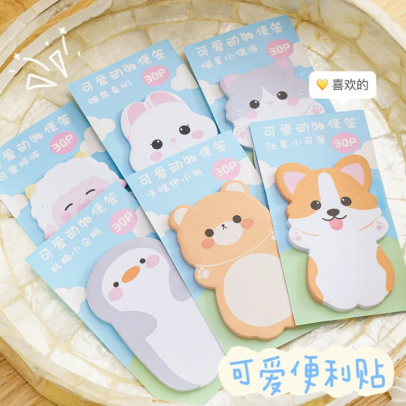 Kawaii Animal Hugs Sticky Notes