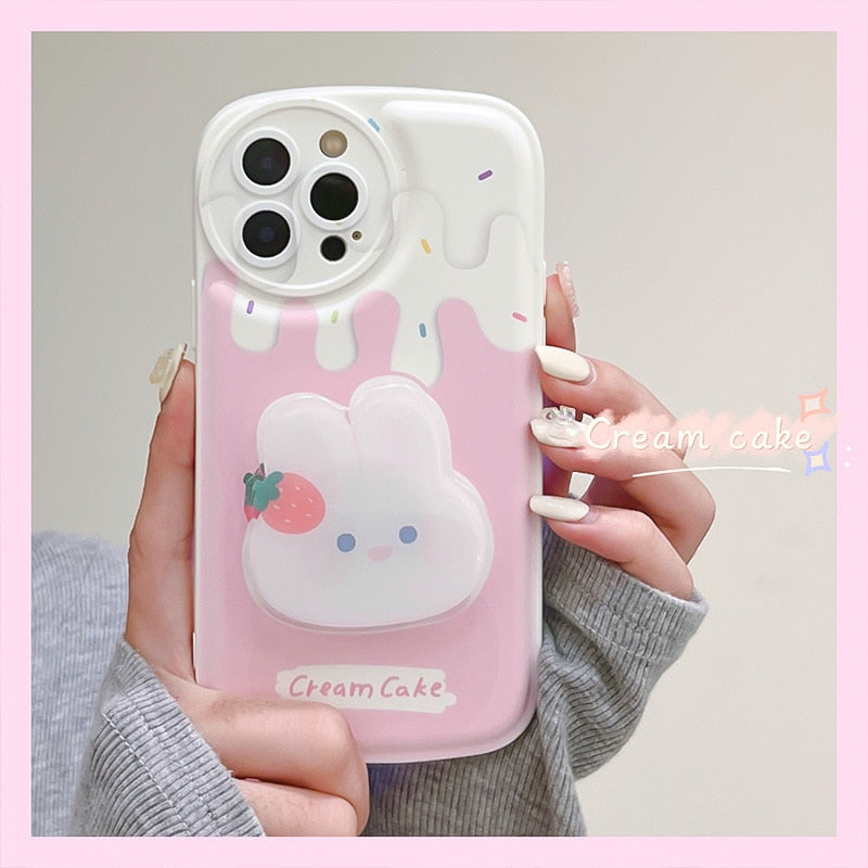 Strawberry Icecream Bunny iPhone Case