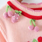 Pink Cherry & Strawberry Cropped Cardigan