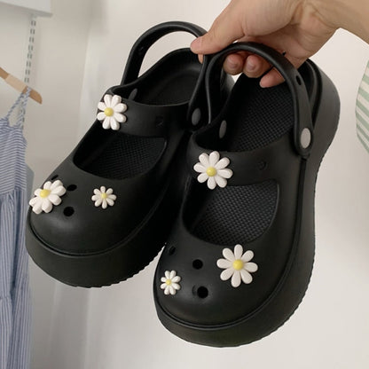 Kawaii Mary Jane Flower Shoes