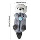 Kawaii otter plush pal pencil case displayed on a white background with measurements.