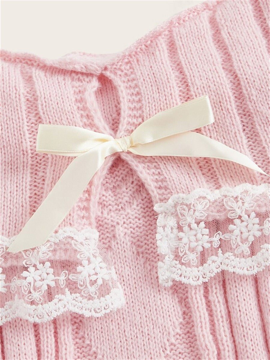 Kawaii Off Shoulder Knit Top Bow