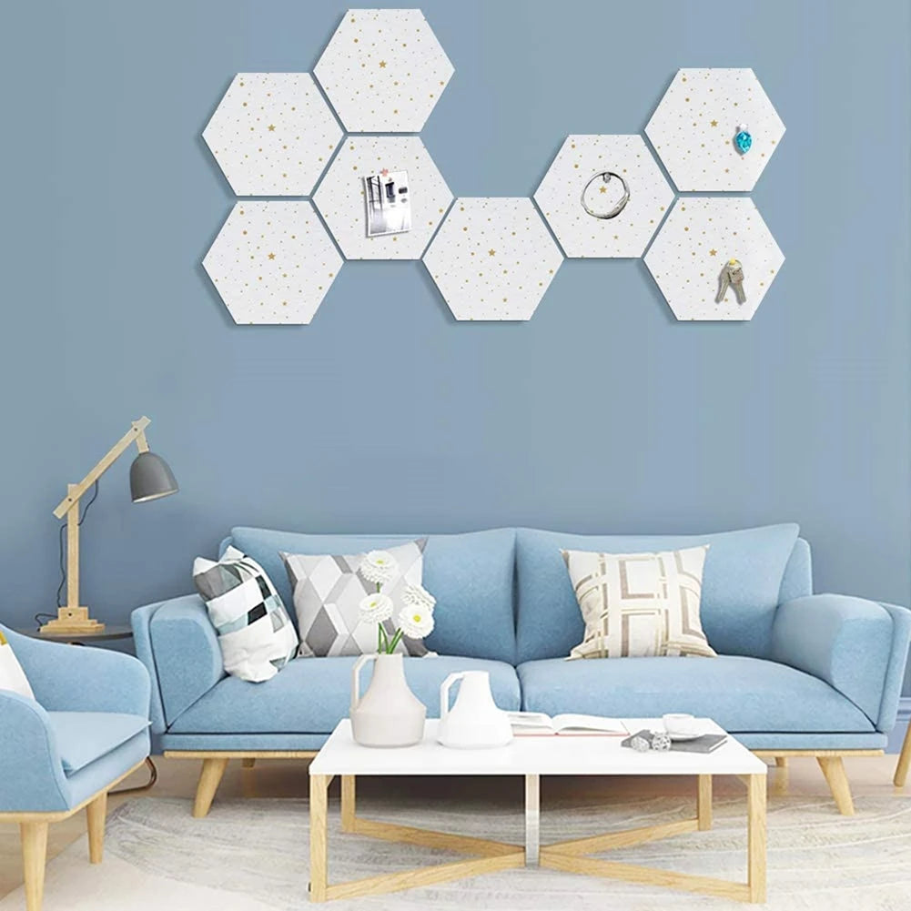 Hexagonal Felt Board Wall Tile