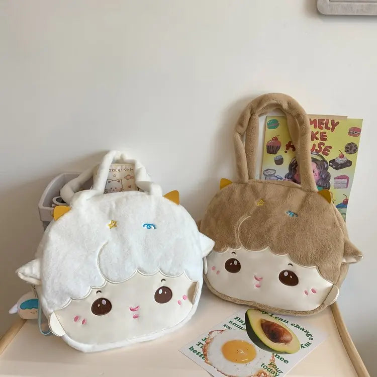 Lamb Face Tote Bag