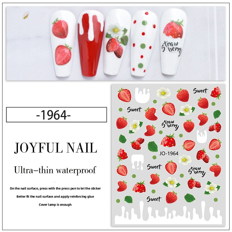 Kawaii Nail Art Fruit Decals