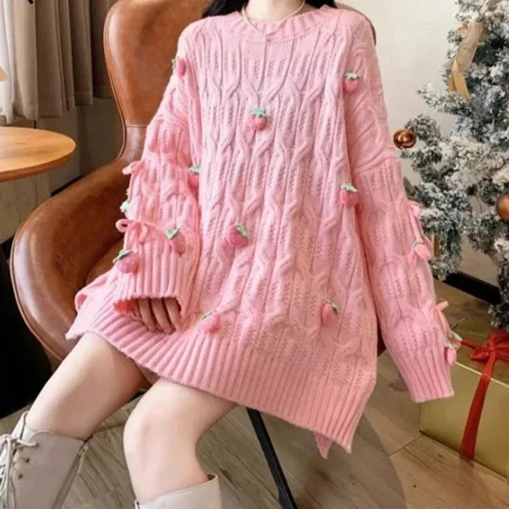 Strawberry Loose Knit Sweater