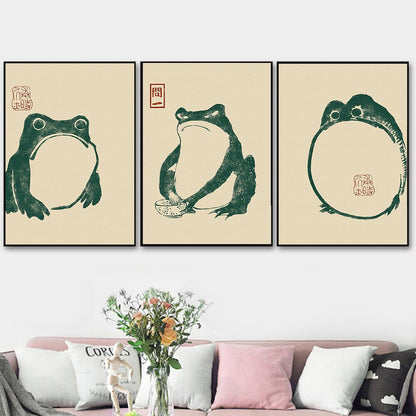 Matsumoto Hoji Canvas Frog Posters