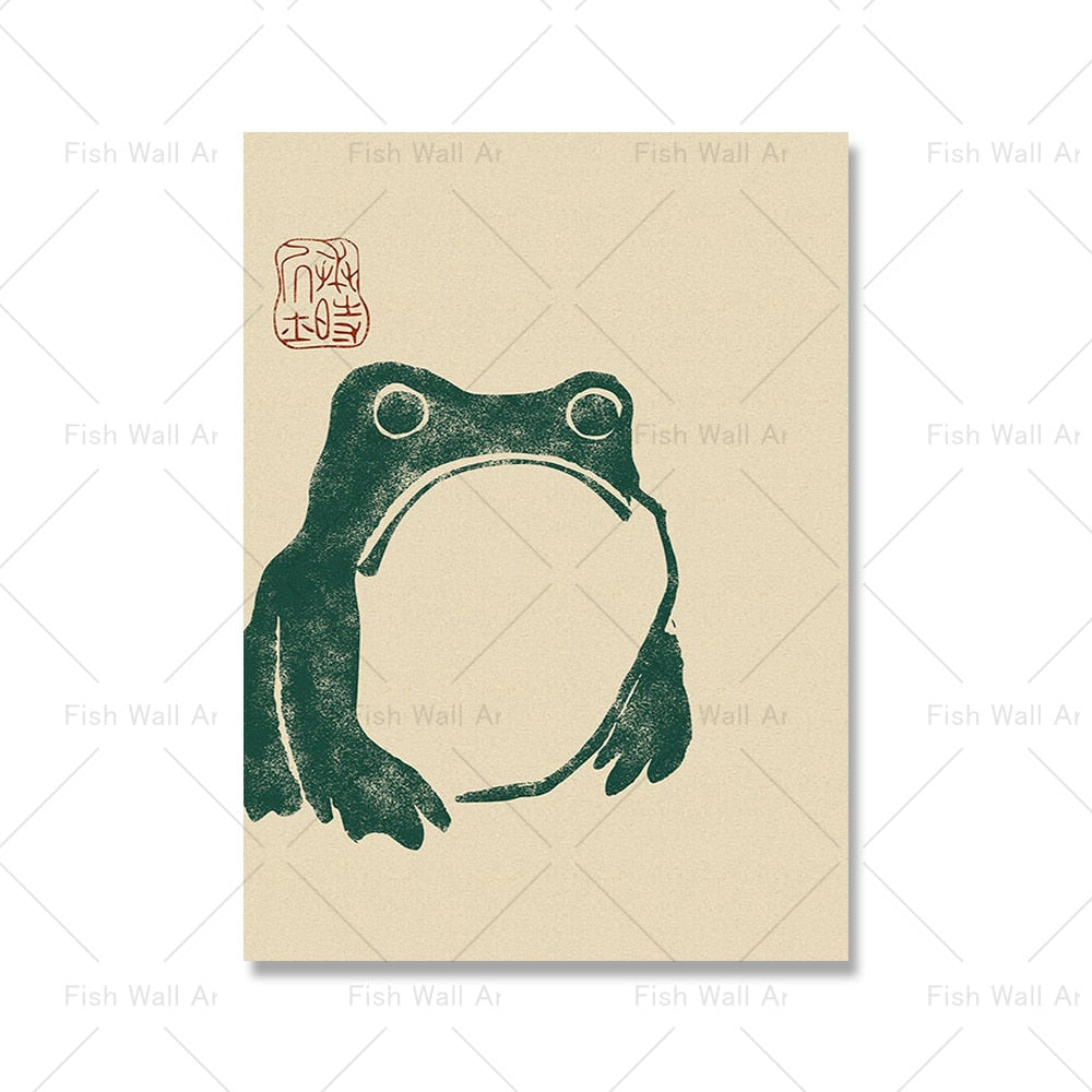 Matsumoto Hoji Canvas Frog Poster