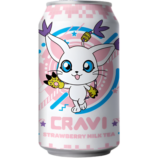 Cravi Strawberry Milk Tea - 10.65oz (Taiwan)