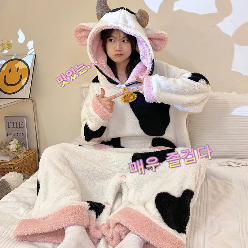 Kawaii Kigurumi Cow Pajama Onesie