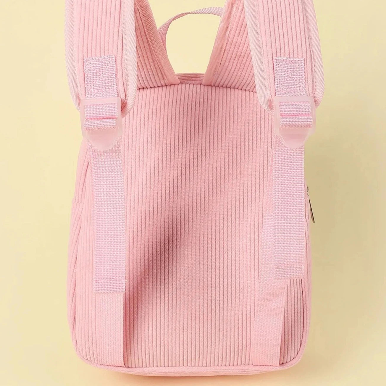 Pink Corduroy Cat Kids Backpack