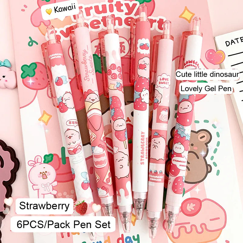 Strawberry Sweets Character Pens Set