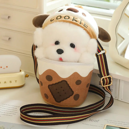 Surprise Puppy Drink Plushie Bag