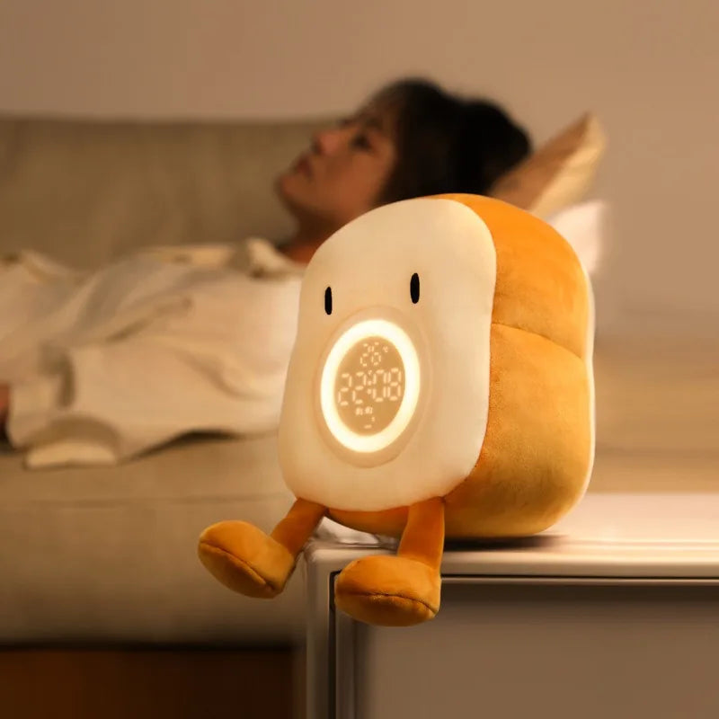 Toast Plushie Alarm Clock Night Light