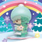Sanrio Snowy Dreams Blind Box, Kiki figurine displayed on a wintery cartoon background.