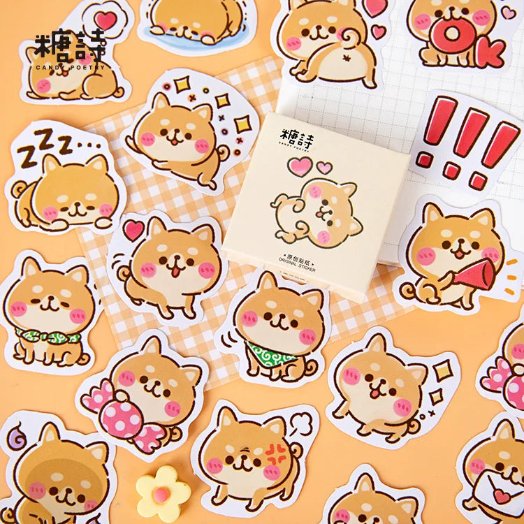 45 Pcs Kawaii Shiba Inu Stickers