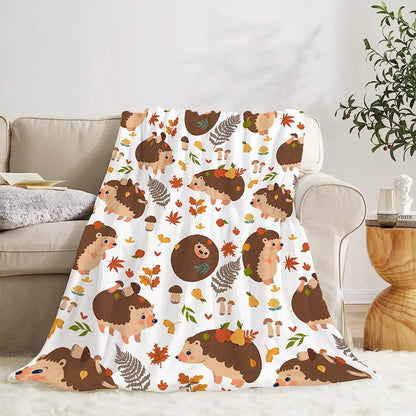 Autumn Leaves Hedgehog Blanket