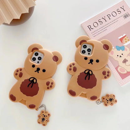 Kawaii Bear Cookie iPhone Case