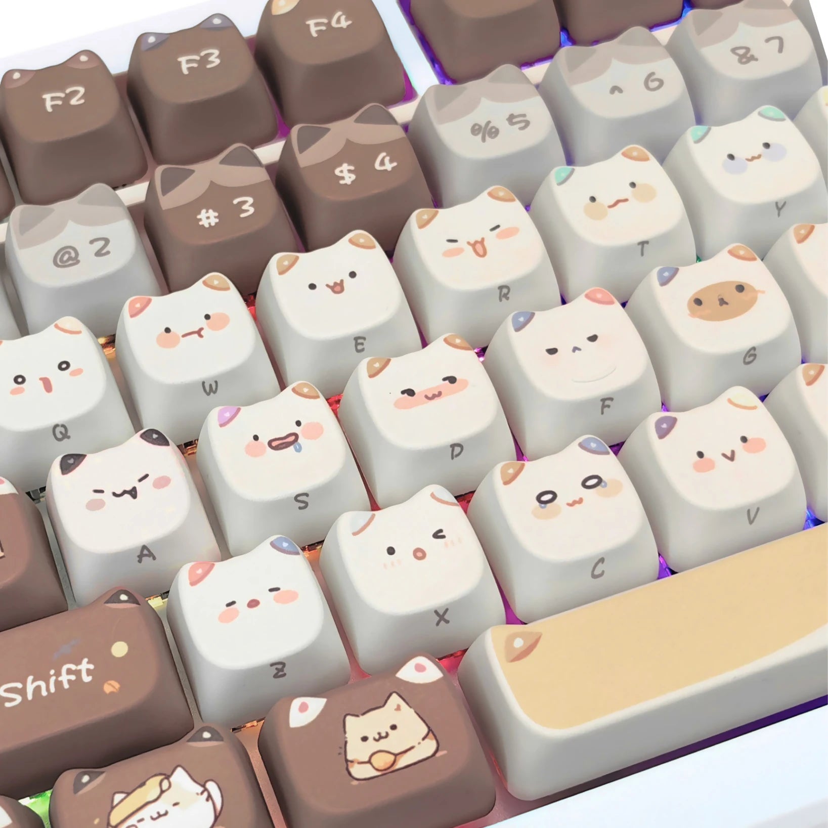 Kawaii Cat Keyboard Keycaps Set – Kore Kawaii