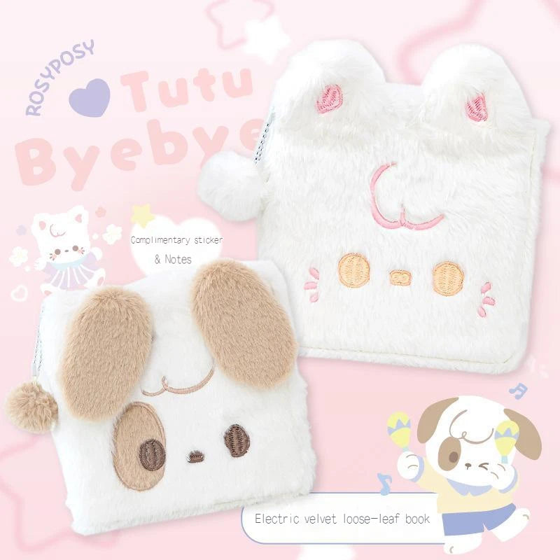 Plush Puppy & Cat Notebooks