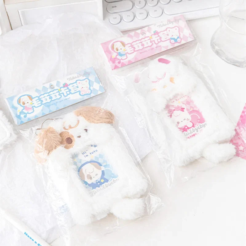 Puppy & Kitty Plush Photo Card Holders