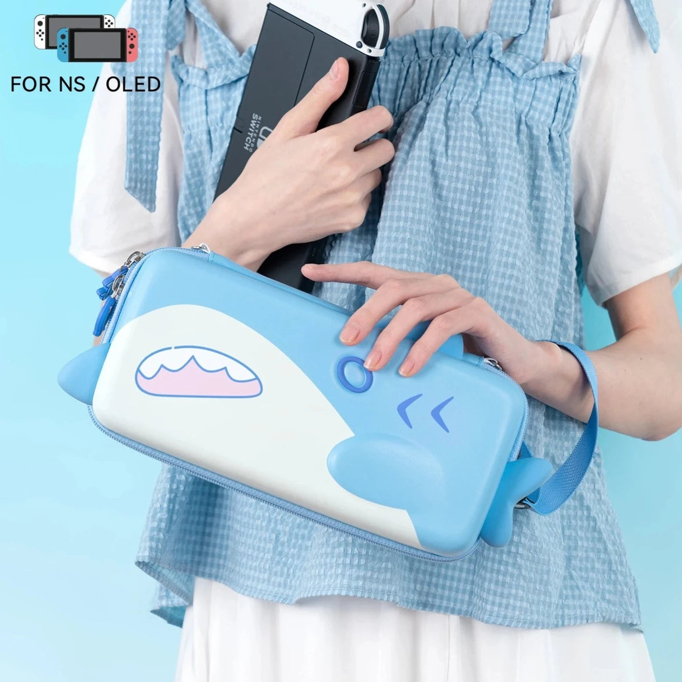 Cute Shark Nintendo Switch Protective Carrying Case